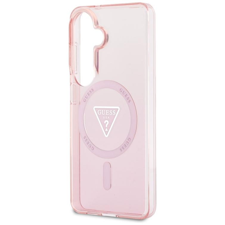 Guess case IML Gradient Triangle MagSafe for Samsung Galaxy S26 pink