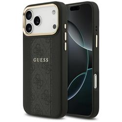 Guess iPhone 17 Pro Max -suojakuori, HC MAGSAFE PU -suojakalvo ja 4G-suojakalvo, musta