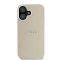 Guess GUHMP16SPGHSMME iPhone 16 beżowy/beige hardcase Grained Ring MagSafe