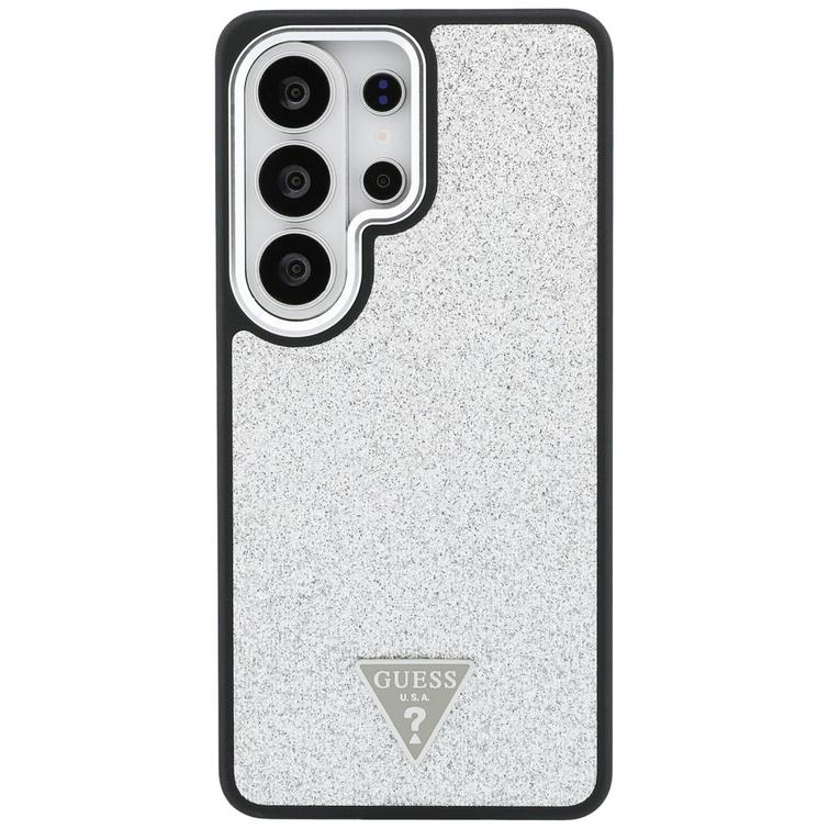 Guess case Fixed Glitter Triangle MagSafe for Samsung Galaxy S26 Ultra silver