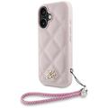 Karl Lagerfeld HC Quilted PU -suojakuori iPhone 16:lle, pinkki