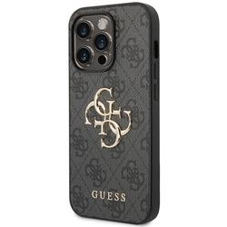 Guess iPhone 15 Pro 6,1" -puhelimen kuoret GUHCP15L4GMGGR harmaa kovakuori 4G Big Metal Logo