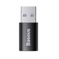 Baseus Ingenuity USB-A 3.1 - USB-C -sovitin, musta, OTG