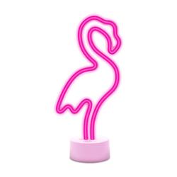 Neon-LED jalustalla FLAMINGO pinkki USB-C FSC-11 Forever Light