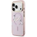 Karl Lagerfeld kotelo iPhone 17 Pro Max 6,9" IML Choupettes Karl Script Logo MagSafe vaaleanpunainen