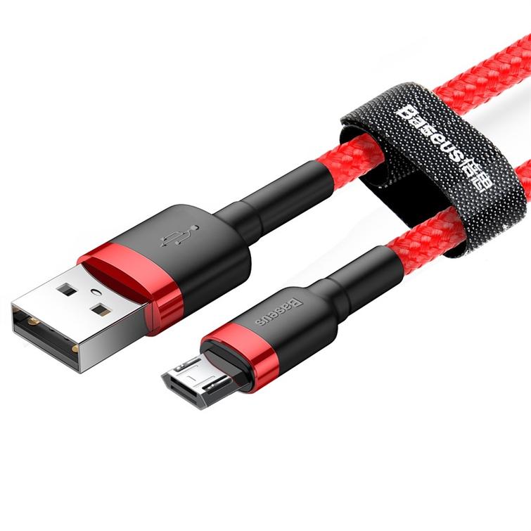 Baseus-kaapeli Cafule USB - micro USB 1,0m 2,4A punainen