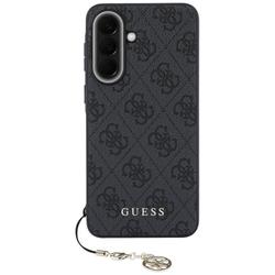 Guess HC PU 4G Classic Logo case with charm for Samsung Galaxy A57 black