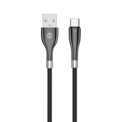 Forever Sleek USB-C-kaapeli - USB-C-kaapeli 1,0 m 3A musta