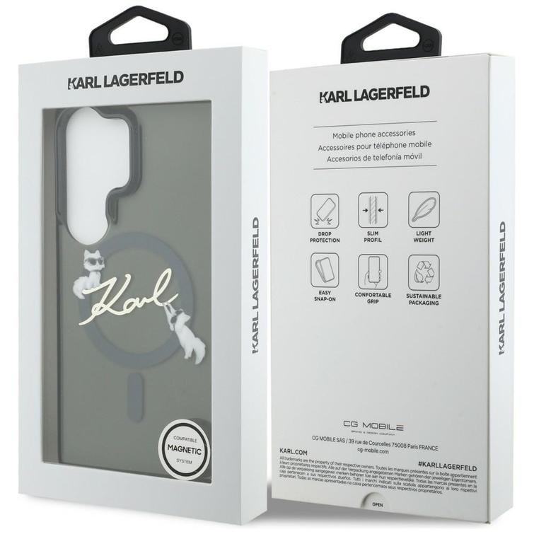 Karl Lagerfeld case IML KC Script MagSafe for Samsung Galaxy S26 Ultra black