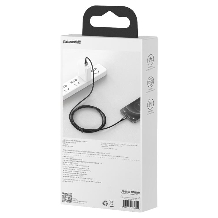 Baseus-kaapeli Volframi USB - Lightning 2,0m 2,4A musta