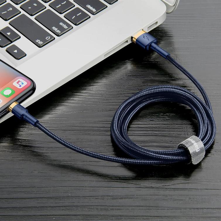 Baseus Cafule USB-kaapeli - Lightning 2,0 m 1,5A kullansininen