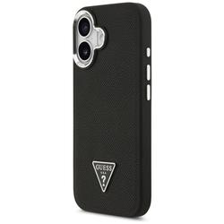 Guess Grained Triangle Logo MagSafe -suojakuori iPhone 17:lle, musta
