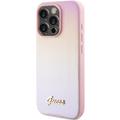 Guess iPhone 15 Pro 6,1" suojakuori GUHCP15LPSAIRSP pinkki HC PU SAFFIANO IRIDESCENT SCRIPT
