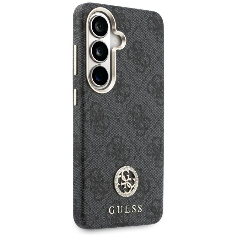 Guess case 4G Rhinestone Round Logo MagSafe for Samsung Galaxy S26 black