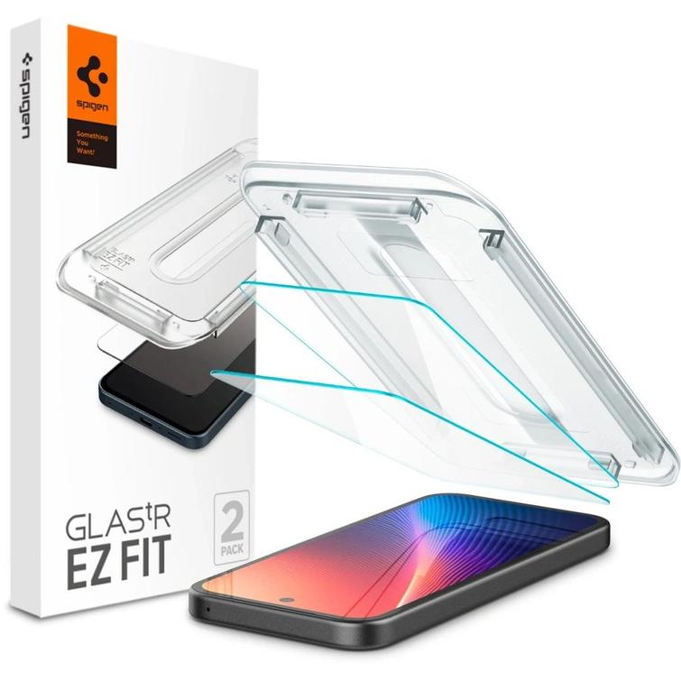 Spigen Glas.tR "EZ Fit" karkaistu lasi, 2 kpl pakkaus Google Pixel 9a:lle, kirkas