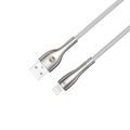 Forever Sleek USB-kaapeli - Lightning 1,0 m 2.4A valkoinen