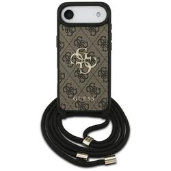 Guess 4G Big Logo Cord Stap -olkalaukku iPhone Airille, ruskea