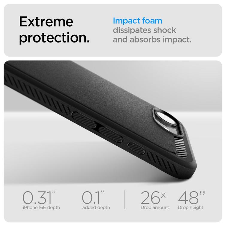 Spigen Rugged Armor MagSafe -kotelo iPhone 16E:lle, mattamusta