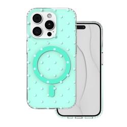 Bubble Dots Mag -kuori iPhone 15 Pro 6,1" vihreä