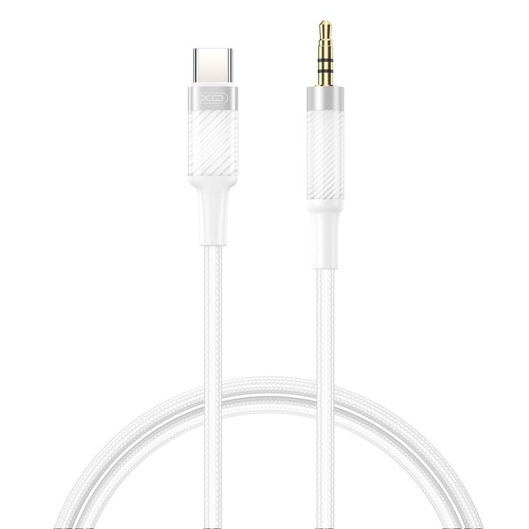 XO &auml;&auml;nikaapeli NB-R279B USB-C - 3,5 mm jack 1,0 m valkoinen