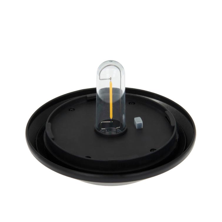 Forever Light aurinkokenno-LED-valaisin teräspylväällä SUNARI FLS-30 musta