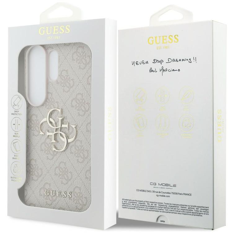 Guess case 4G Big Metal Logo for Samsung Galaxy S26 Ultra pink