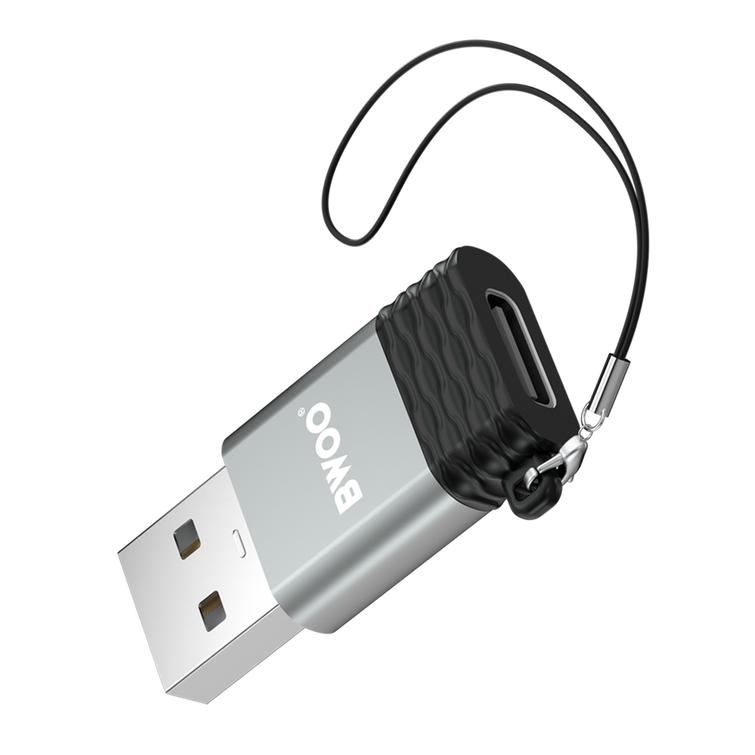 BWOO-sovitin USB-C - USB harmaa OTG BZ-38