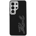 Karl Lagerfeld case Grained Signature Metal Resin Logo for Samsung Galaxy S26 Ultra black