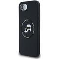Karl Lagerfeld HC MagSafe Silicone Double Heads case for iPhone 16e Black