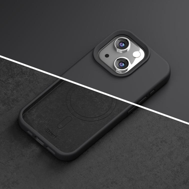 Etteri Silicone Mag kotelo iPhone 14 6,1" mustalle