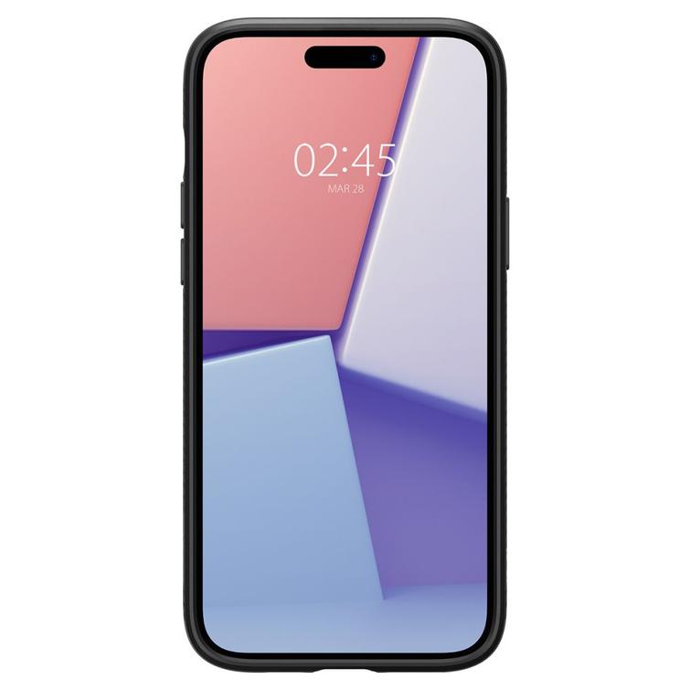 Spigen Liquid Air -suojakuori iPhone 15 6,1":lle mattamusta