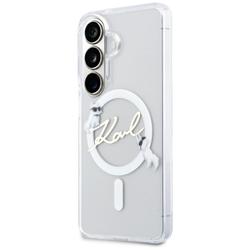 Karl Lagerfeld case IML KC Script MagSafe for Samsung Galaxy S26 Plus transparent