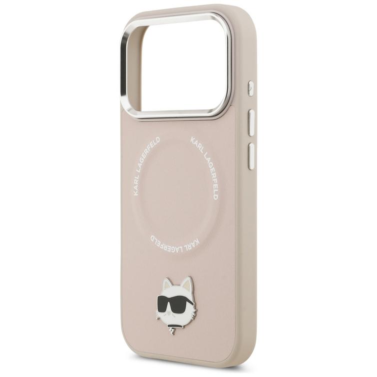 Karl Lagerfeld case for iPhone 17 Pro Max 6,9" Choupette Pin MagSafe pink