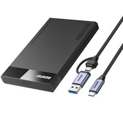 BENFEI SSD-asemakotelo 2,5 tuuman SATA SSD USB-C USB-A UASP SATA III -tuella musta