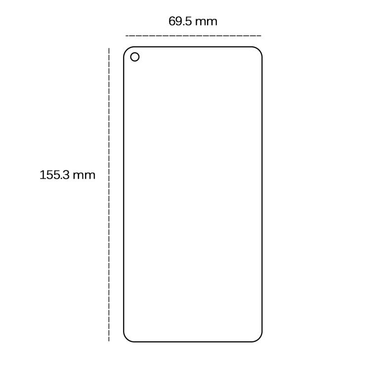 Karkaistu lasi 2,5D Realme 8 5G:lle