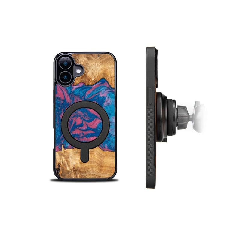 Bewoodin ainutlaatuinen suojakuori iPhone 16 Plus 6,7":lle Neons Vegas -värillä ja MagSafella.