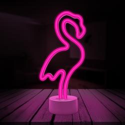 Neon-LED jalustalla FLAMINGO pinkki USB-C FSC-11 Forever Light