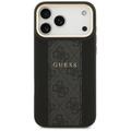 Guess iPhone 17 Pro Max -suojakuori, HC MAGSAFE PU -suojakalvo ja 4G-suojakalvo, musta