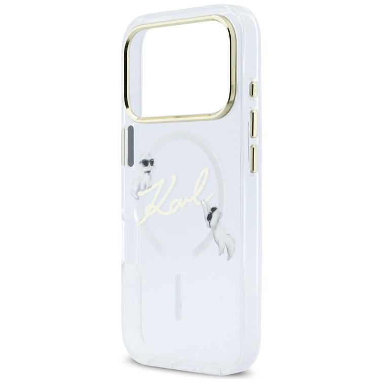 Karl Lagerfeld kotelo iPhone 17 Pro Max 6,9" IML Choupettes Karl Script Logo MagSafe l&auml;pin&auml;kyv&auml;
