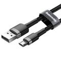 Baseus-kaapeli Cafule USB - micro USB 1,0m 2,4A harmaanmusta