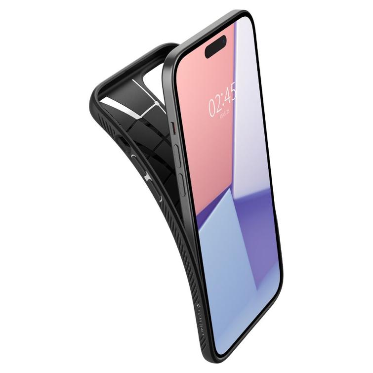 Spigen Liquid Air -suojakuori iPhone 15 6,1":lle mattamusta