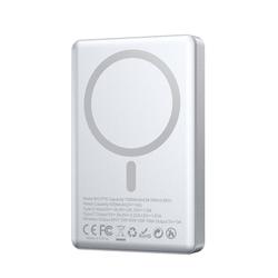 BWOO ultraohut alumiininen magneettinen varavirtal&auml;hde P76 PD 20W 10000 mAh digitaalisella n&auml;yt&ouml;ll&auml; ja USB-C-portilla, musta