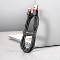 Baseus-kaapeli Cafule USB - USB-C 1,0 m 3A puna-musta