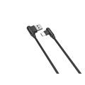 CABLE MX CORNER FAST CHARGE TYPE-C 2.4A/1M/BLACK ANGULAR