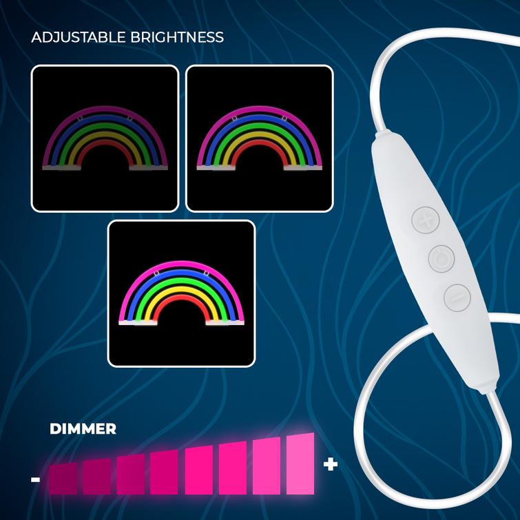 Neon LED-valo RAINBOW 5 v&auml;ri&auml; FLNE14X Forever Light