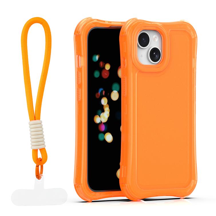 Safepop case with strap for iPhone 15 6,1" orange