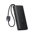 Baseus digital display power bank with dual built-in usb-c cables 25000mAh 145W Cosmic Black