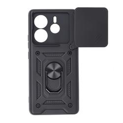 Defender Slide -suojakuori Xiaomi Redmi Note 14 5G:lle (maailmanlaajuinen), musta