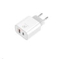 WALL CHARGER MX ALFA 20W PD+QC, USB-A+C + C/C CABLE 20W PD, WHITE