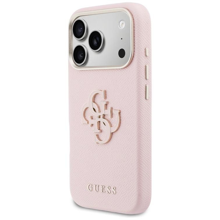 Guess HC PU FW RESIN LOGO PINK -suojakuori iPhone 17 Pro Max 6,9":lle
